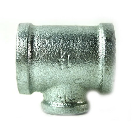 Thrifco Plumbing 1-1/4 Inch x 1-1/4 Inch x 3/4 Inch Galvanized Steel Reducer Tee 5217082